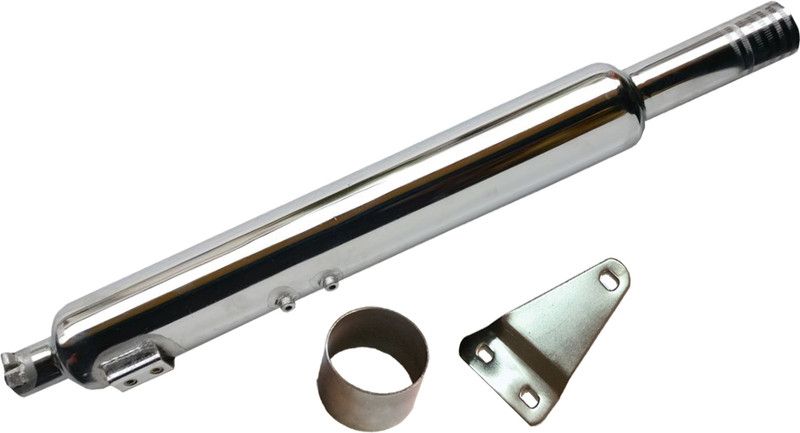 WORDZ Long Bottle Empty Chrome Bada Punjab Exhaust silencer Royal Enfield 350 Twin Spark Full Exhaust System  (Mild Steel)