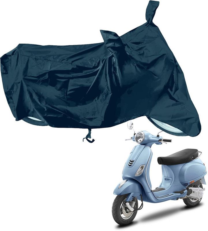 RiderShine Waterproof Two Wheeler Cover for Vespa  (ZX 125 BS6, Black)