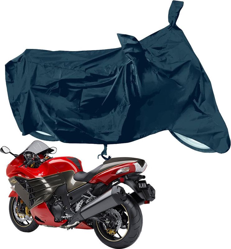 RiderShine Waterproof Two Wheeler Cover for Kawasaki  (Ninja ZX 14R, Black)