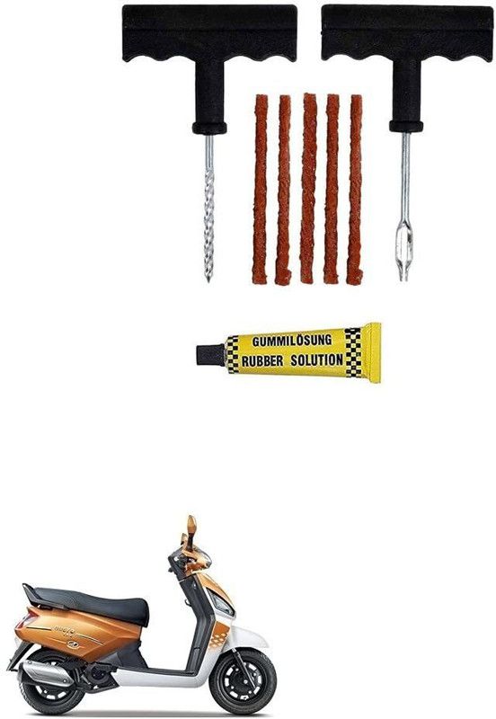 AS TRADERS Tubeless Tyre Puncture Repair Kit for Mahindra Gusto 125 Tubeless Tyre Puncture Repair Kit
