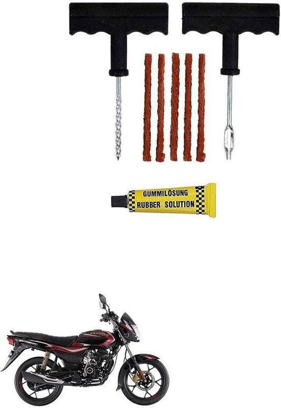 AS TRADERS Tubeless Tyre Puncture Repair Kit for Bajaj Platina 110 H-Gear Tubeless Tyre Puncture Repair Kit
