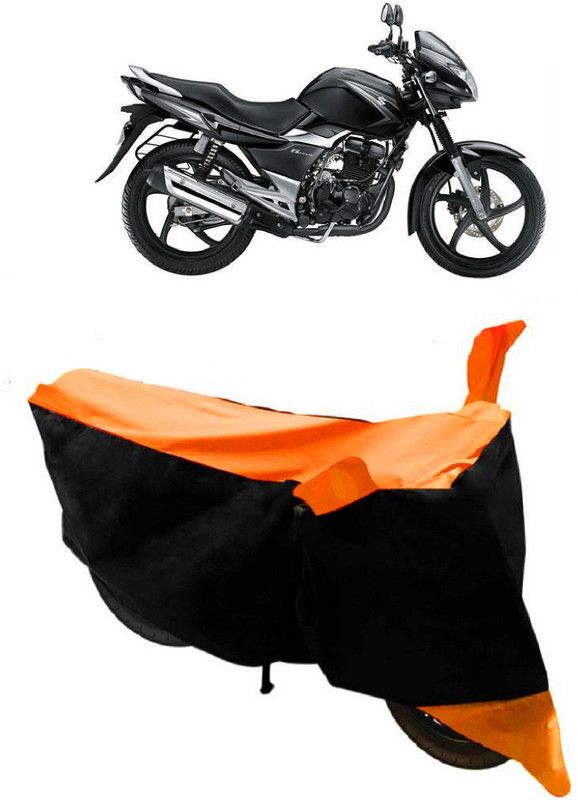 SHIVRAT Two Wheeler Cover for Suzuki  (GS 150R, Orange, Black)