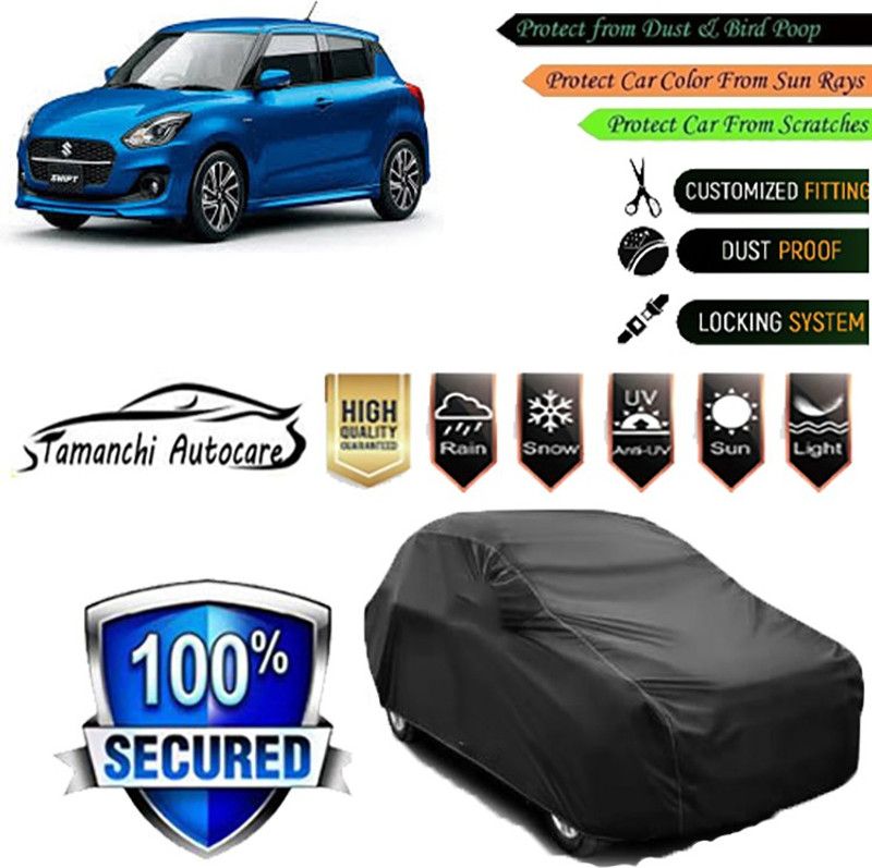 Tamanchi Autocare Car Cover For Maruti Swift Hybrid  (Black)