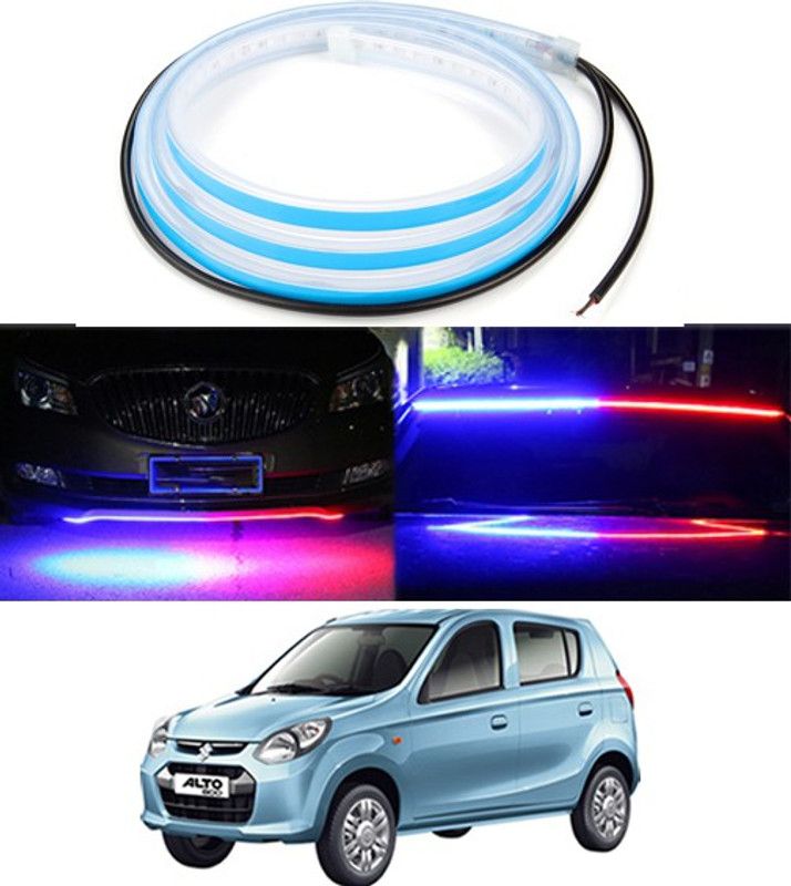 RKPSP 120cm LED Strip Flexible Police Light Car Hood/Trunk/Dashboard/Door For Alto 800 Dash Light Car, Van LED for Maruti Suzuki (12 V, 12 W)  (Alto 800, Pack of 1)