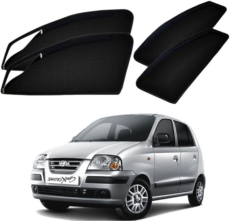 UK Blue Side Window Sun Shade For Hyundai Santro Xing  (Black)