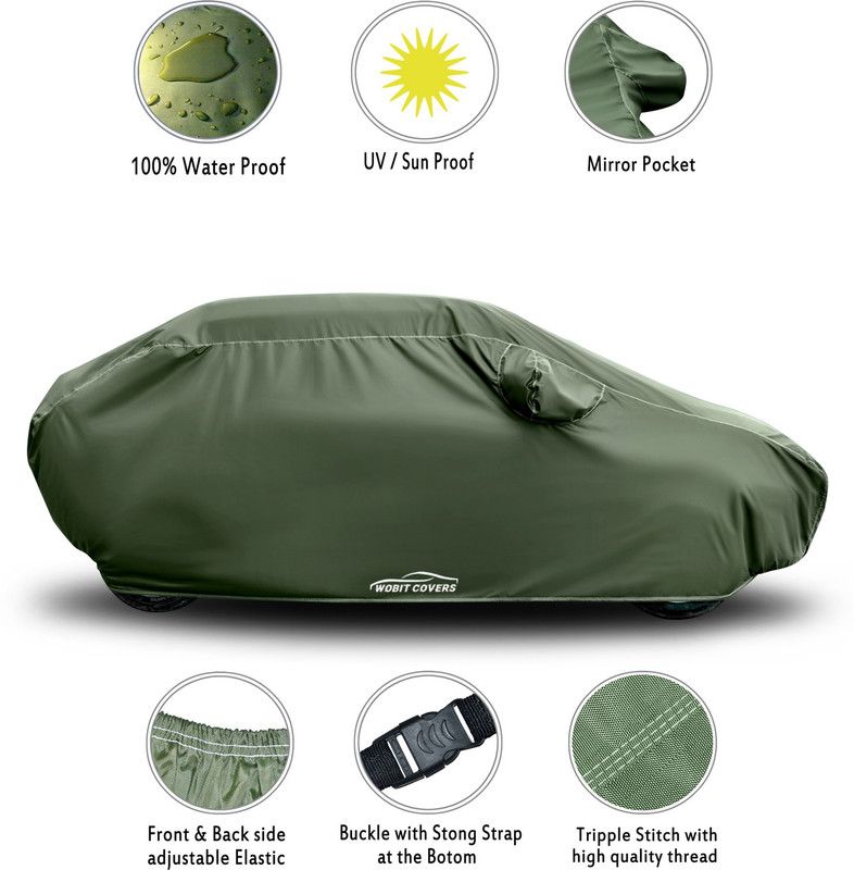 XAFO Car Cover For BMW 520d (With Mirror Pockets)  (Green)