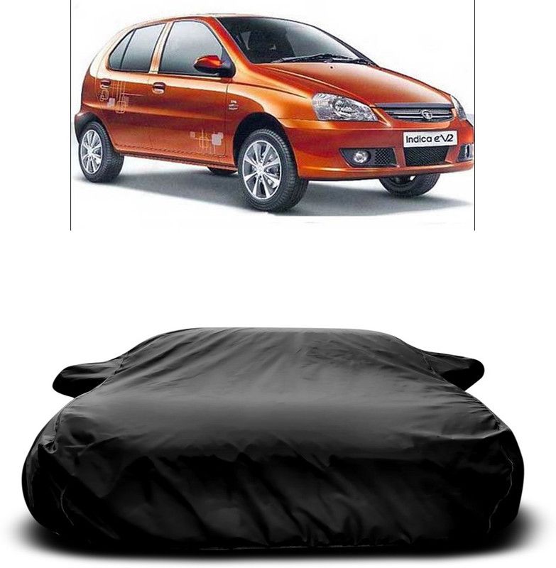 Ascension Car Cover For Tata Indica eV2 (With Mirror Pockets)  (Black)