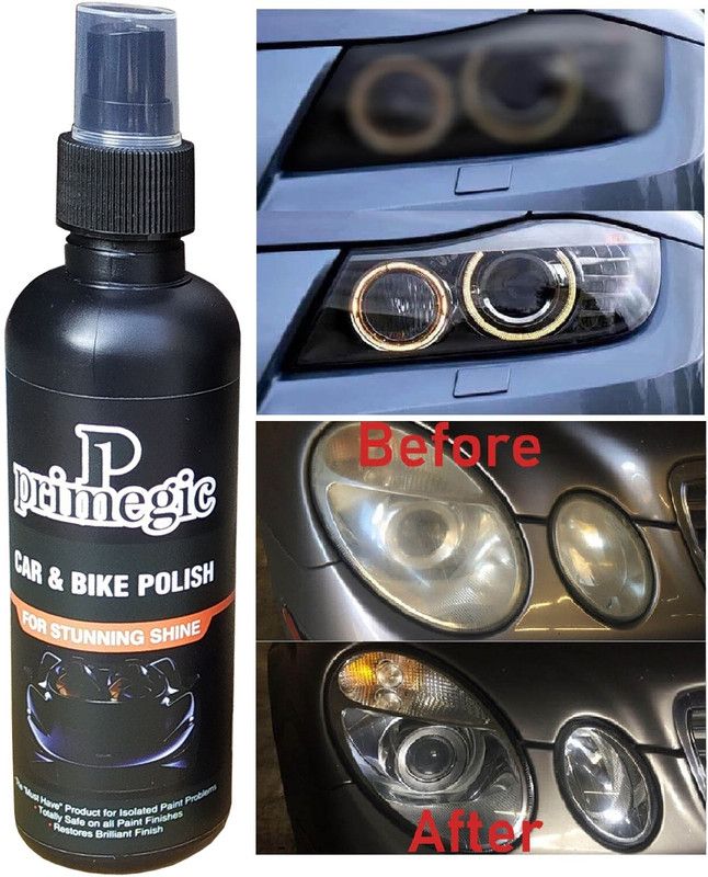 PRIMEGIC Liquid Car Polish for Bumper, Chrome Accent, Dashboard, Exterior, Headlight, Leather, Metal Parts, Windscreen  (200 ml, Pack of 1)