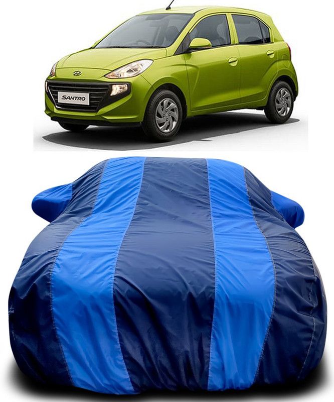 AutoBurn Car Cover For Hyundai Santro Xing (With Mirror Pockets)  (Blue, Blue)