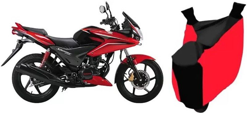 ELECTRIBLES Two Wheeler Cover for Honda  (CBF Stunner, Black, Red)