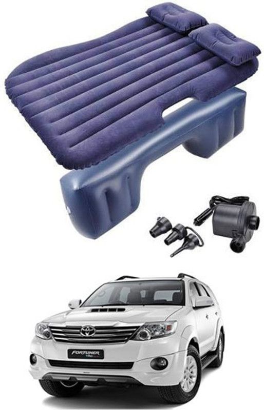 RKPSP Blue Inflatable Car Bed/Two Pillows/Air Pump/Repair Kit For Fortuner Car Inflatable Bed Car Inflatable Bed  (Fortuner Old)