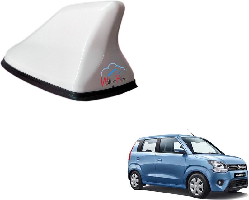 WolkomHome High performance Shark Fin Antenna White color Car FM Radio Signal Aerials for Maruti WagonR 2019 Shark_Fin_White_Maruti_WagonR_2019 Satellite Vehicle Antenna