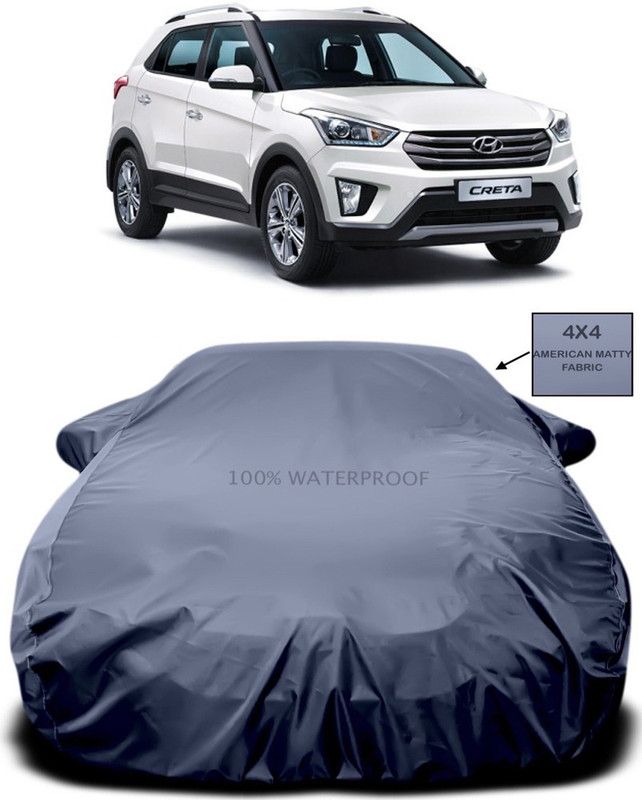 AUTOGARH Car Cover For Hyundai Creta (With Mirror Pockets)  (Grey)