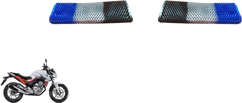 AutoVHPR HondCTwistBlueBlackSilverD1PVCCover Handle Bar Grip For Honda CB Twister  (Pack of 2)