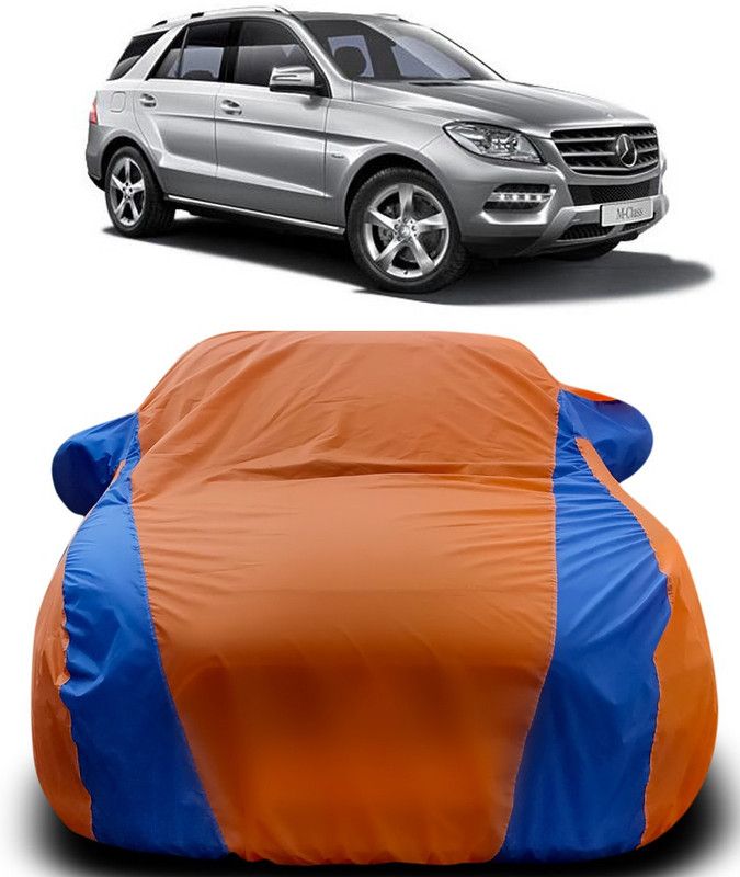 MoTRoX Car Cover For Mercedes Benz M-Class (With Mirror Pockets)  (Orange, Blue)