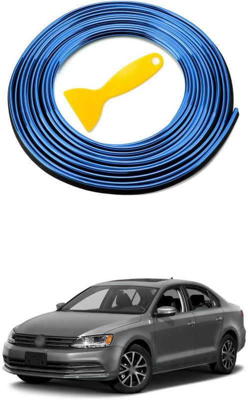 PECUNIA Car Interior Trim Strips-16.4ft/5M Universal Car Gap Fillers Automobile Moulding Line Decorative Accessories DIY Flexible Strip Garnish Accessory with Installing Tool (blue)e255 Car Beading Roll For Door  (5 m)