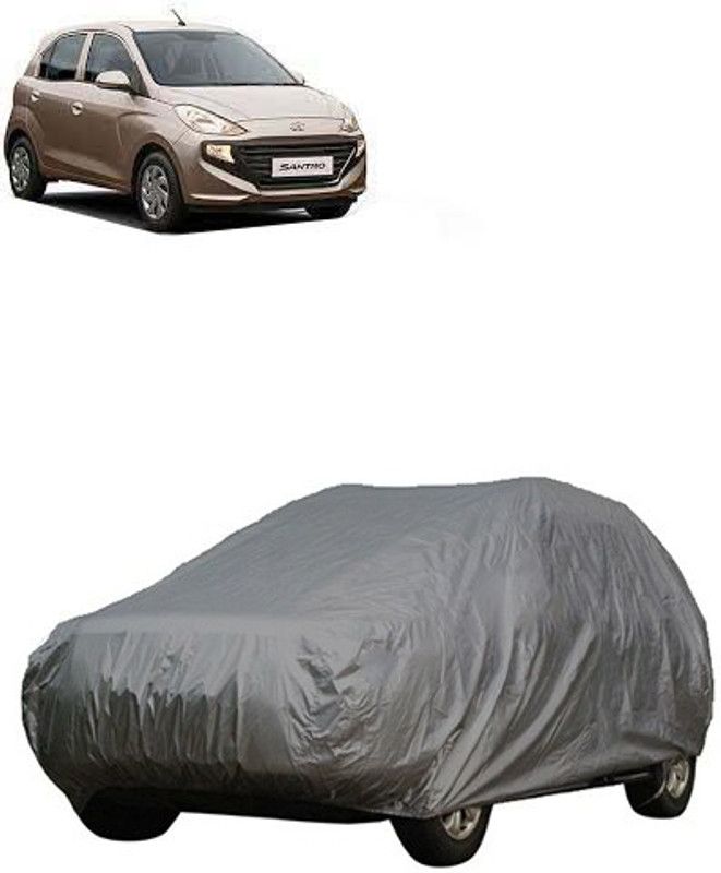 Kuchipudi Car Cover For Hyundai Santro (Without Mirror Pockets)  (Grey, For 2005, 2006, 2007, 2008, 2009, 2010, 2011, 2012, 2013, 2014, 2015, 2016, 2017, 2018, 2019, NA Models)