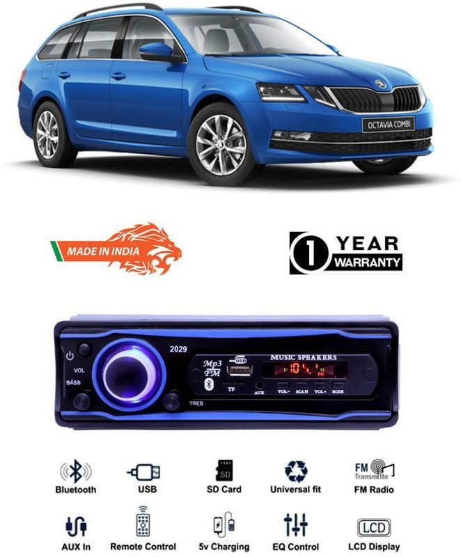 Bluedrum Blue 2029 USB/AUX/SD/BLUETOOTH/FM/MP3 BOOM MASTER STANDARD- B-D490 Car Stereo  (Single Din)