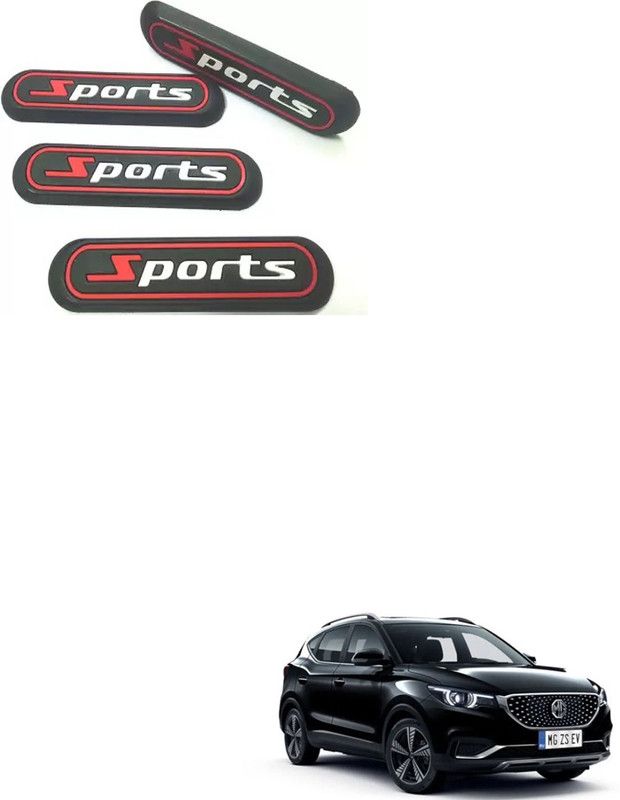 Accessorique Rubber Car Door Guard  (Red, Black, Pack of 4, Universal For Car, Universal For Car)