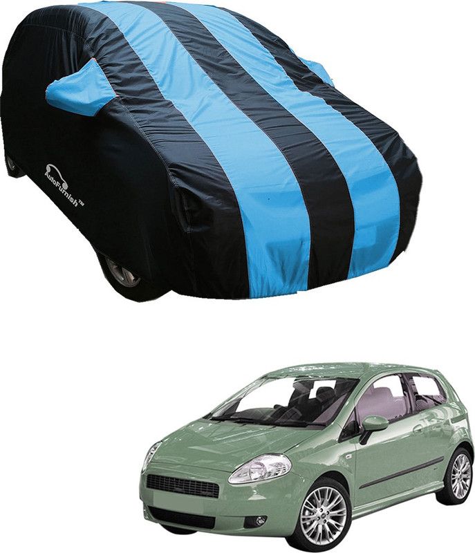 AutoFurnish Car Cover For Fiat Punto (With Mirror Pockets)  (Blue, Blue)