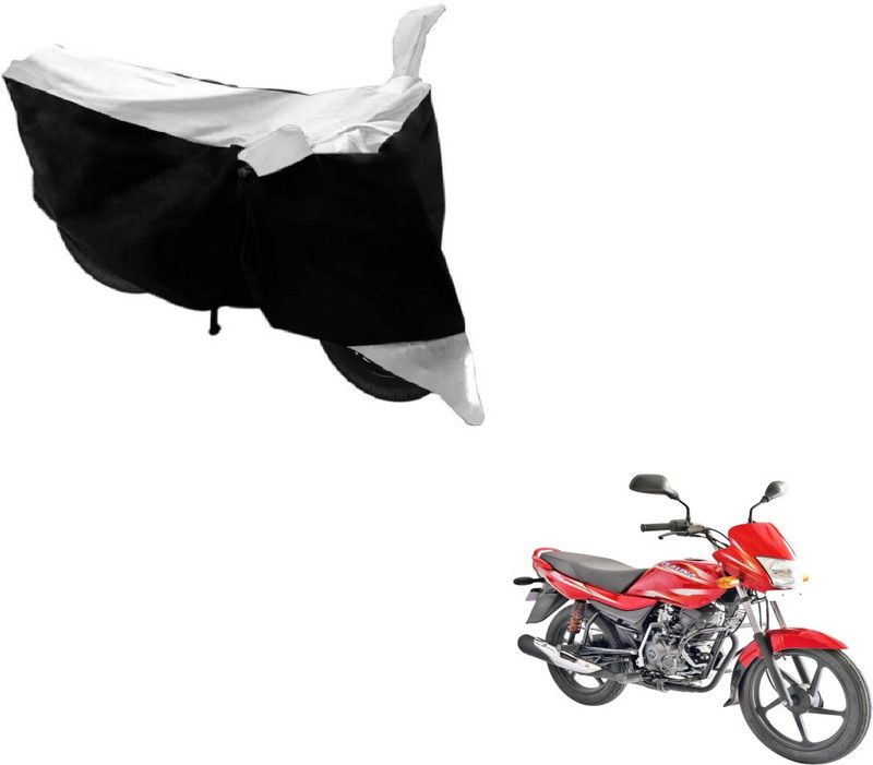 AUTYLE Two Wheeler Cover for Bajaj  (Platina 100 DTS-i, Black, White)