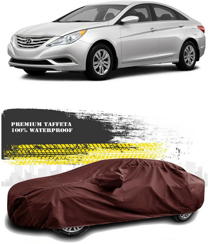 AutoTiger Car Cover For Hyundai Sonata (With Mirror Pockets)  (Maroon)