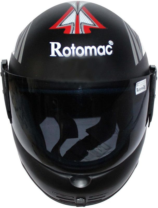 Rotomac Full Face Solid Plastic ISI Mark Motorbike Helmet  (Black)