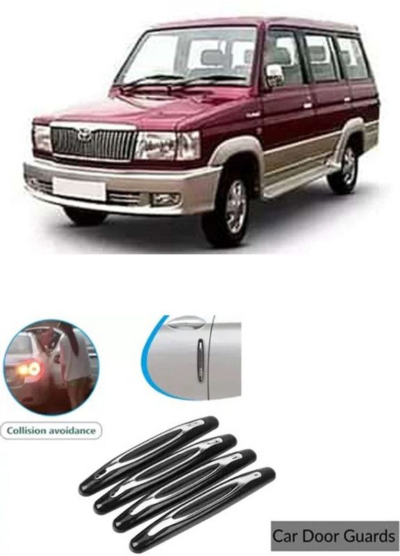 Etradezone Plastic Car Door Guard  (Black, Pack of 4, Toyota, Qualis)