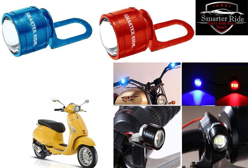 SMARTER RIDE Led Strobe Warning Brake Light for Piaggio Vespa Elegante 150 License Plate Light, Brake Light, Tail Light Motorbike LED for Piaggio (12 V, 4 W)  (Vespa Elegante, Pack of 2)
