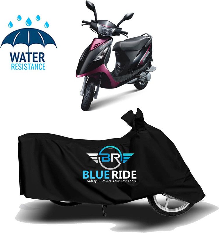 BLUERIDE Two Wheeler Cover for TVS  (Streek, Black)