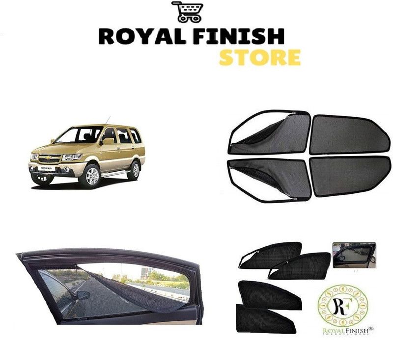ROYAL FINISH Rear Window, Side Window Sun Shade For Chevrolet Tavera  (Black)