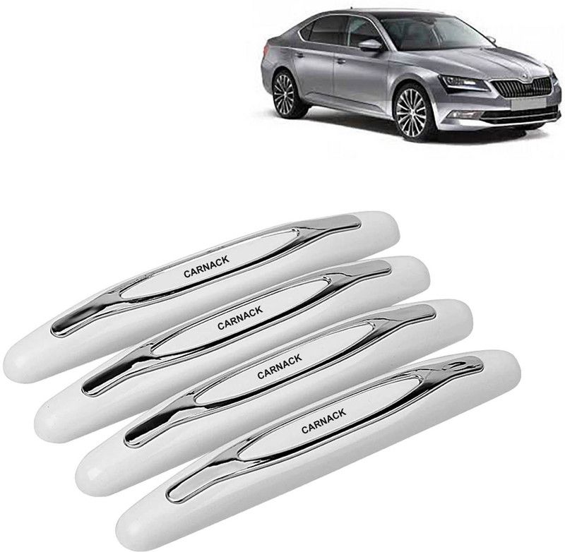 DvineAutoFashionZ Silicone, Plastic Car Door Guard  (White, Pack of 4, Skoda, Superb)