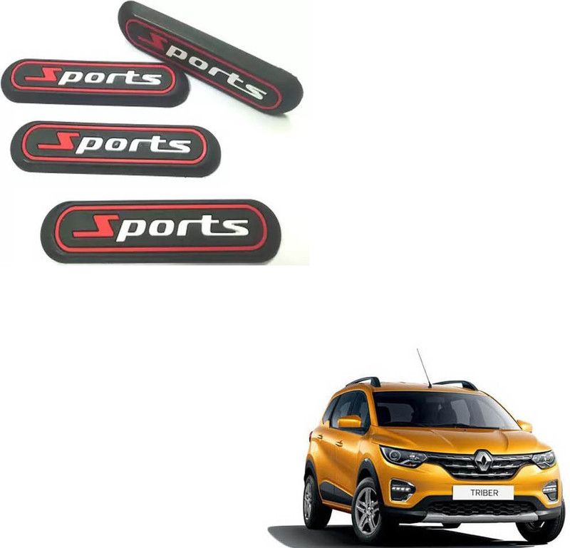 Accessorique Rubber Car Door Guard  (Red, Black, Pack of 4, Renault, Universal For Car)