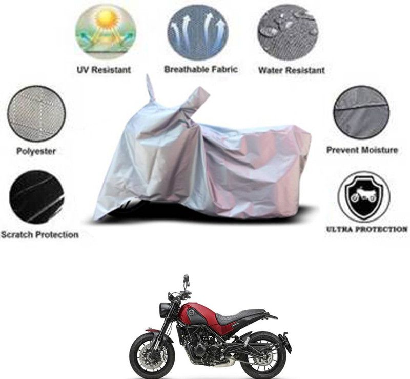 RONISH Waterproof Two Wheeler Cover for Benelli  (Leoncino, Silver)