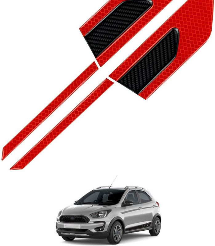 PROEDITION Plastic Car Bumper Guard  (Red, Pack of 4, Ford, Universal For Car)