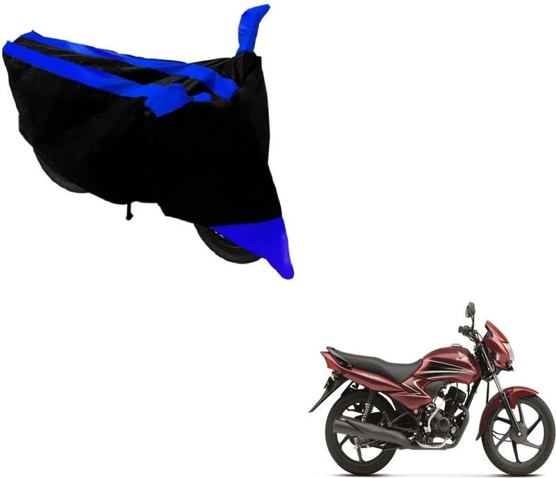 AUTYLE Two Wheeler Cover for Honda  (Dream Yuga, Black, Blue)
