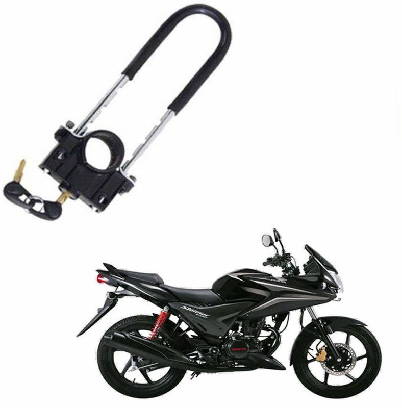 autoformonix U-Type Bike Front Shocker Lock Anti Theft Wheel Lock for CBF Stunner U Lock  (Black)