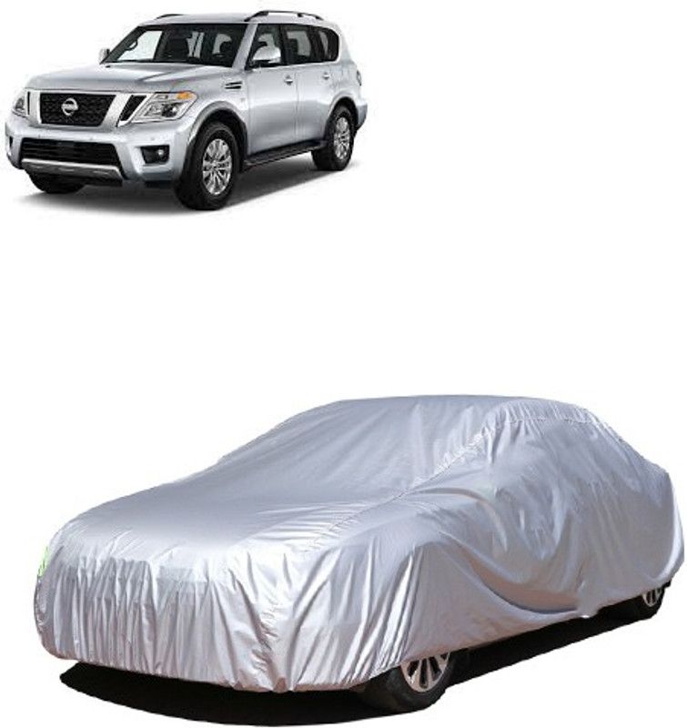 Kuchipudi Car Cover For Nissan Universal For Car (Without Mirror Pockets)  (Silver, For 2005, 2006, 2007, 2008, 2009, 2010, 2011, 2012, 2013, 2014, 2015, 2016, 2017, 2018, 2019, NA Models)