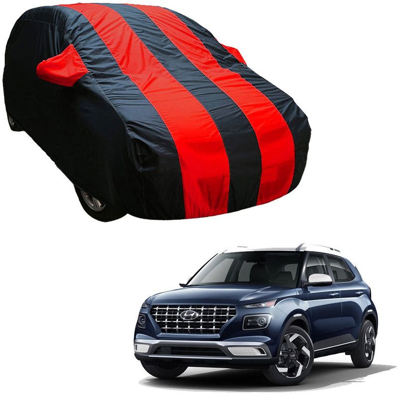 SS Zeeber Car Cover For Hyundai Venue SX Opt Diesel (With Mirror Pockets)  (Blue, Red)