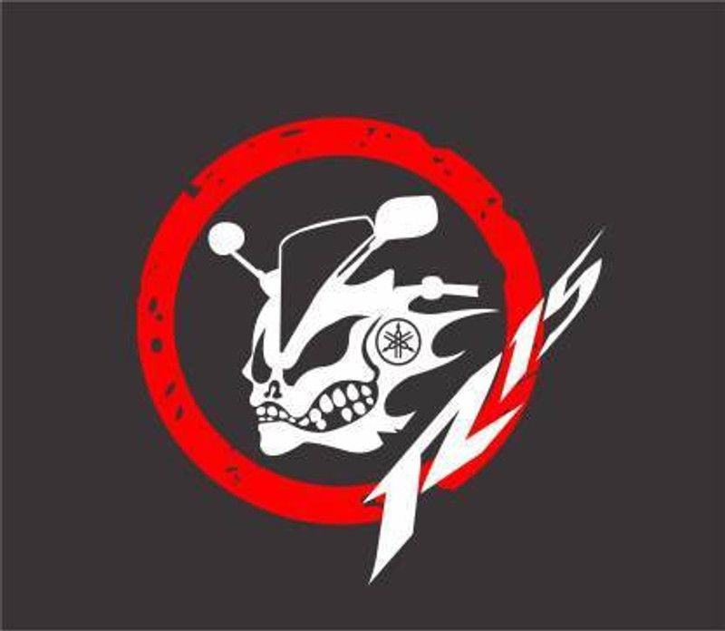 KICKWIX Sticker & Decal for Car & Bike  (White, Red)