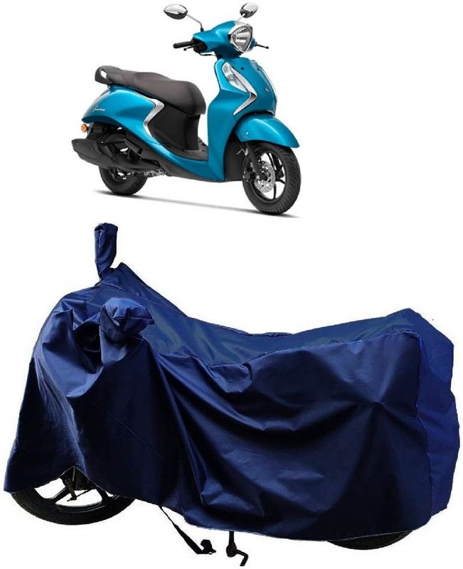 ANTOFY Two Wheeler Cover for Yamaha  (Fascino, Blue)