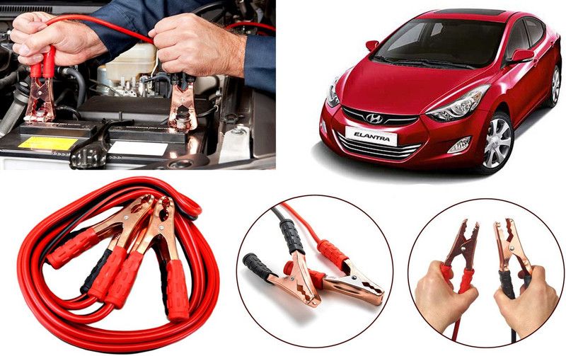 Auto Kite Heavy Duty Jumper Booster Cables Anti Tangle Copper Core RY214 7.5 Feet Wire approx 7.2 ft Battery Jumper Cable  (Pack of 1)
