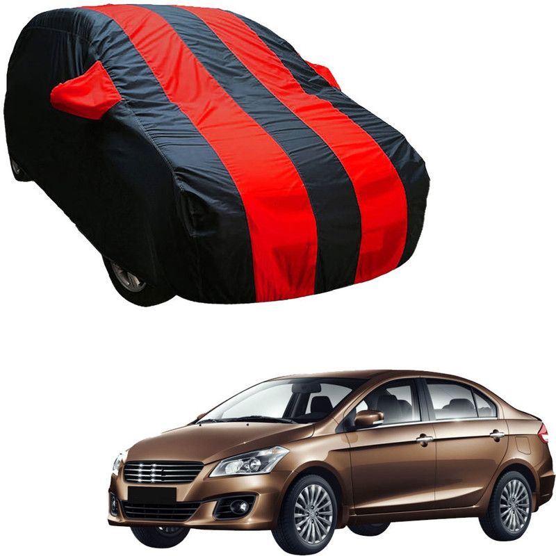 SS Zeeber Car Cover For Maruti Ciaz VXi Option (With Mirror Pockets)  (Blue, Red)