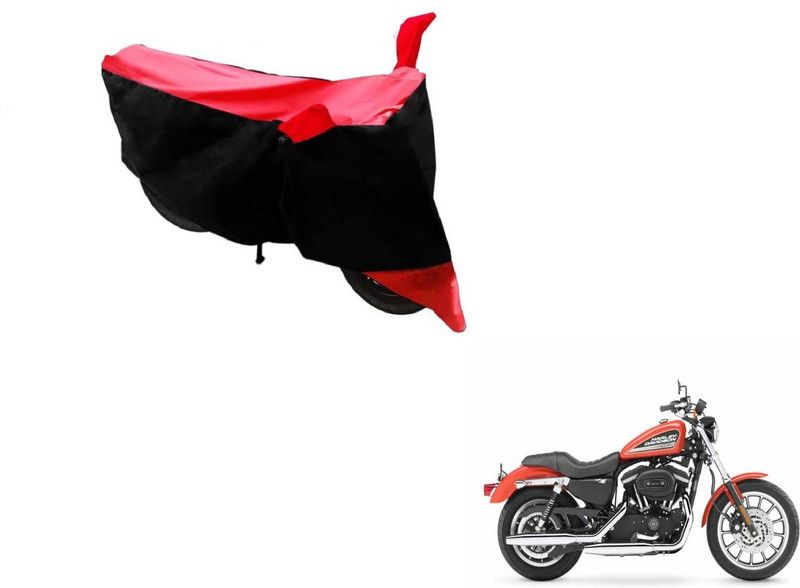 AUTYLE Two Wheeler Cover for Harley Davidson  (XL 883, Black, Red)
