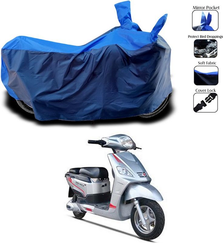 Rhtdmm Waterproof Two Wheeler Cover for Hero  (Electric NYX e5, Blue)