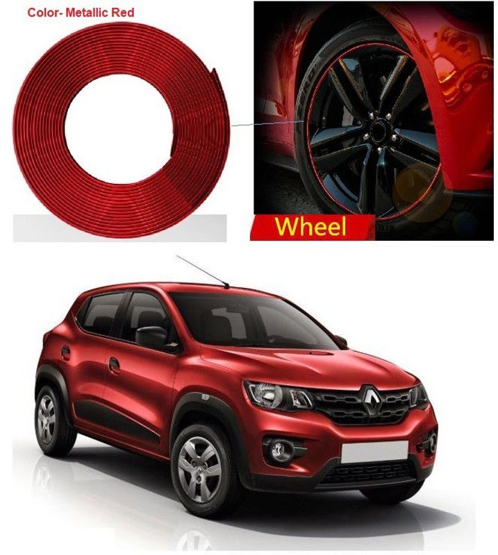 PRTEK Car Beading Exterior Chromium Plated (RED) for Exterior Rim, Grill, Headlight, Back Light, Wheel, Hub, Stickon A195 Car Beading Roll For Grill and Garnish Cover  (5 m)