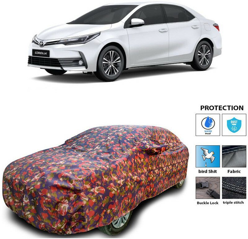 AutoTiger Car Cover For Toyota Corolla Altis (With Mirror Pockets)  (Multicolor)