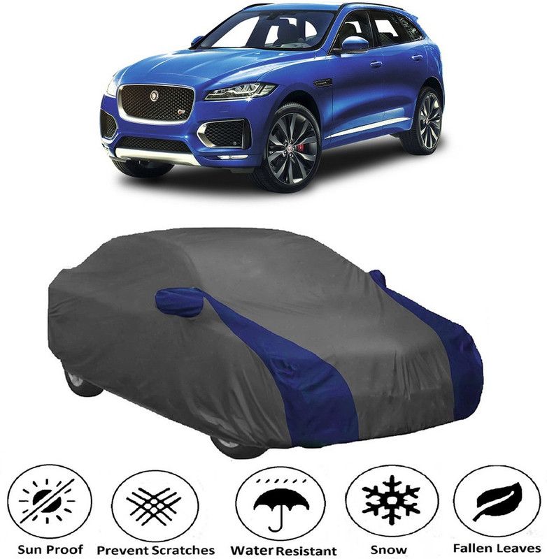 Genipap Car Cover For Jaguar F-Pace (With Mirror Pockets)  (Grey, Blue)