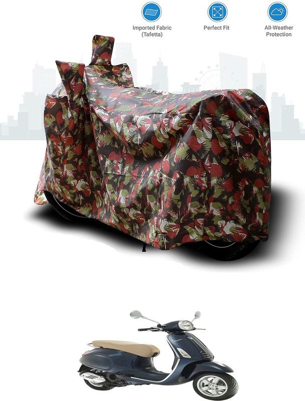 RONISH Two Wheeler Cover for Piaggio  (Vespa, Multicolor)