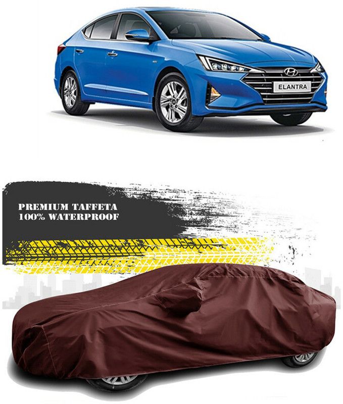 AutoTiger Car Cover For Hyundai Elantra (With Mirror Pockets)  (Maroon)